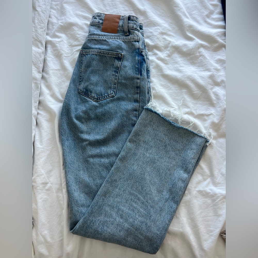 Zara Light Blue Straight Jeans